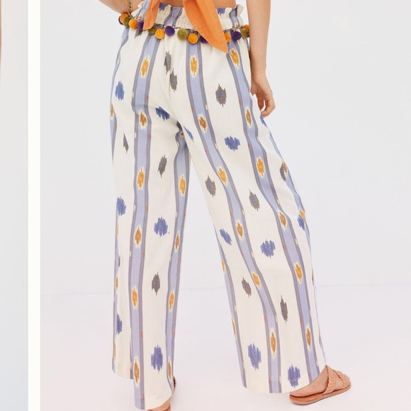 NWT Anthropologie Pom Pom Wide-leg Pants - Picture 5 of 7
